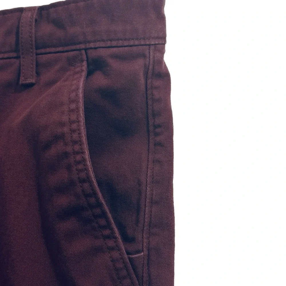 Levi Straus Chino Pants Men's 32x29 Straight Leg Cotton Stretch Wine Red
